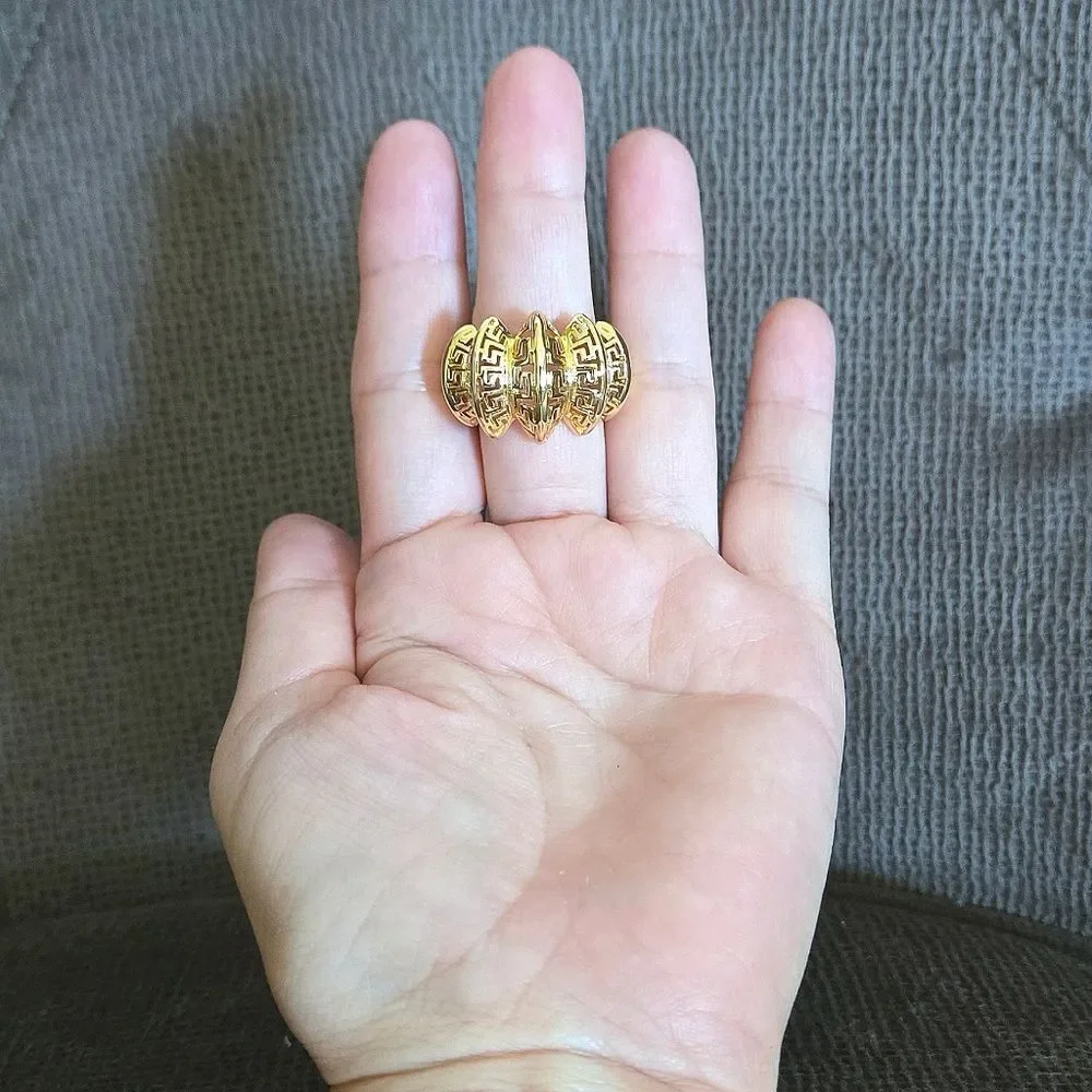 Eye👁 Candy🍭 Septet (7) Ridge Greek🇬🇷 Key🔑 Statement Ring💍 - NWT